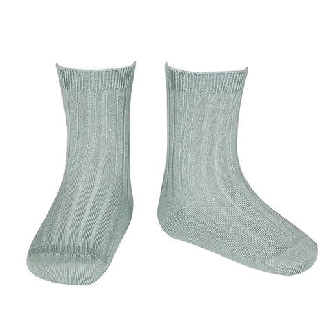 CONDOR SOCKS - Ribbed Short in SAGE (756)