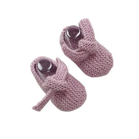 GET KNOTTED 'Alpaca' Baby Booties - Candy Pink