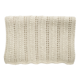 HEIRLOOM Lace 'Alpaca' Blanket - Cloud with Cloud Edge Detail