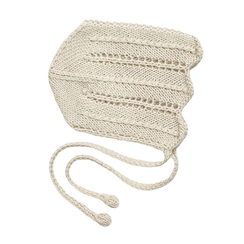 HEIRLOOM Lace 'Alpaca' Bonnet - Cloud 0/6M (LAST ONE)