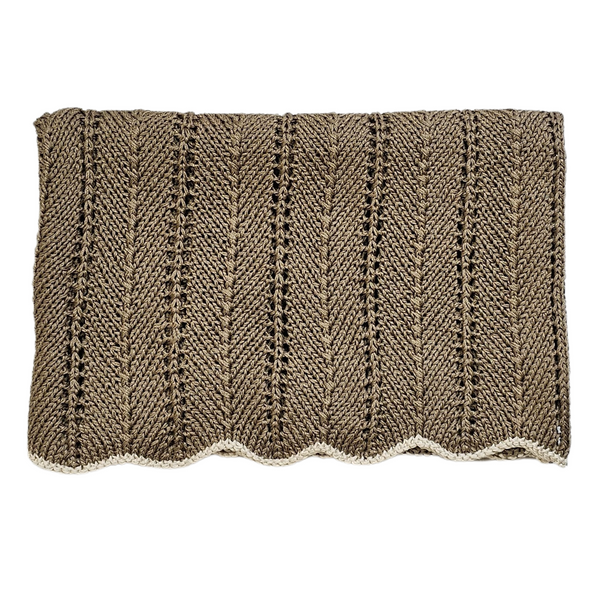 HEIRLOOM Lace 'Pima Cotton' Blanket - Praline (LAST ONE)