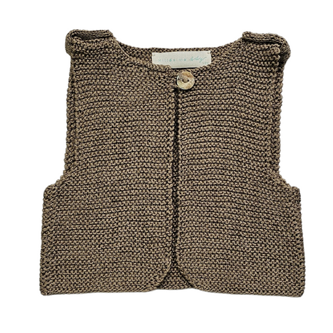 ATTICUS 'Pima Cotton' Vest - Praline