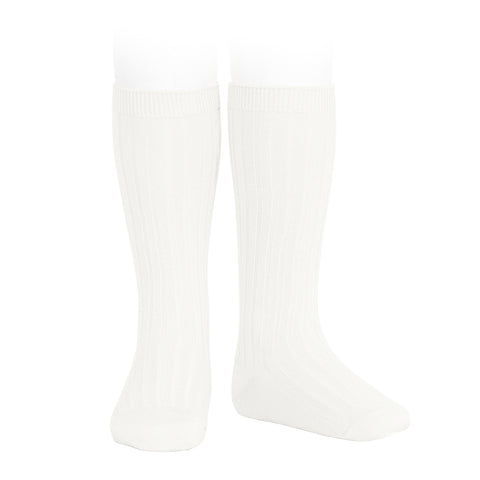 CONDOR SOCKS - Ribbed Knee-High in CLOUD (202)