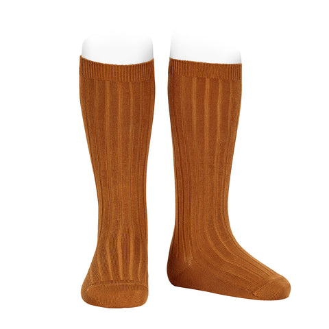 CONDOR SOCKS - Ribbed Knee-High in BRONZE (696)