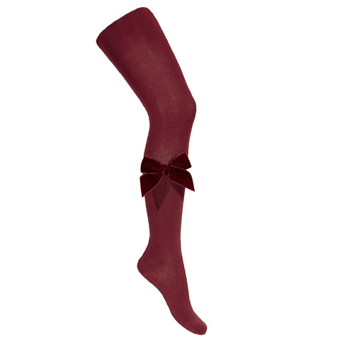 CONDOR TIGHTS - Velvet Bow in GARNET (575)