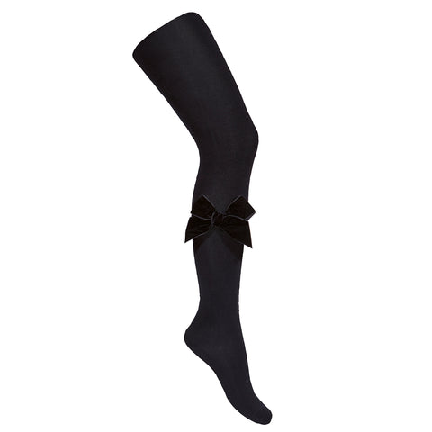 CONDOR TIGHTS - Velvet Bow in EBONY (900)