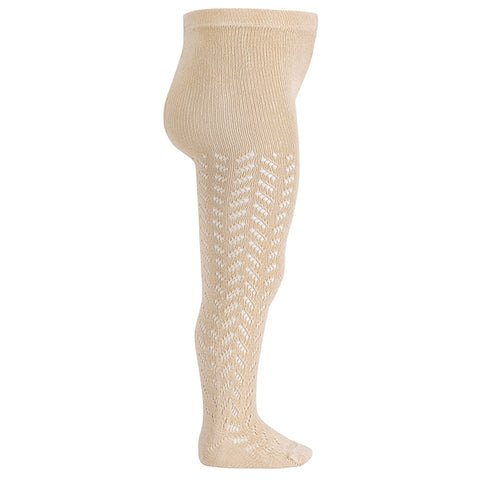 CONDOR TIGHTS - Full Lace in LINEN (304) Size 3/4Y - (LAST SIZE)