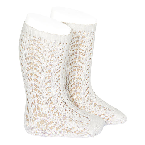 CONDOR SOCKS - Full Lace Knee-High in CLOUD (202)