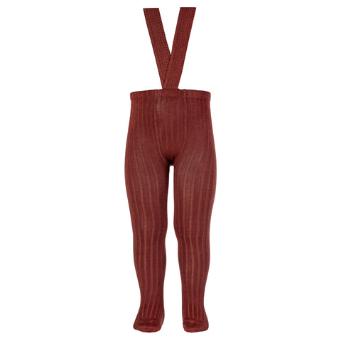 CONDOR TIGHTS - Suspenders in CURRANT (385)