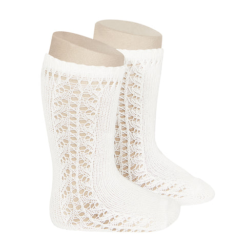 CONDOR SOCKS - Side Lace Knee-High in CLOUD (202)