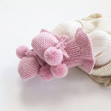 MIMI Frilled 'Alpaca' Baby Booties - Dyelot 2 Candy Pink NB (LAST SIZE)