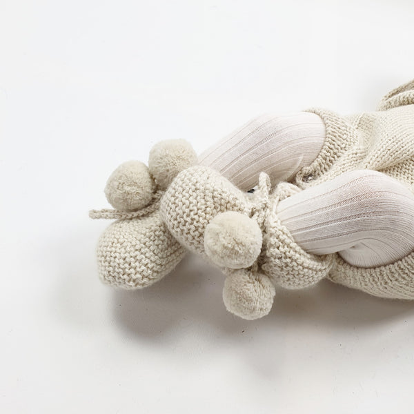 KIP 'Alpaca' Baby Booties - Cloud