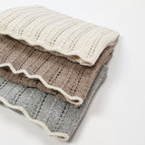 HEIRLOOM Lace 'Alpaca' Blanket - Cloud with Cloud Edge Detail