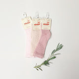 CONDOR SOCKS - Side Lace Knee-High in ROSE BLUSH (526)