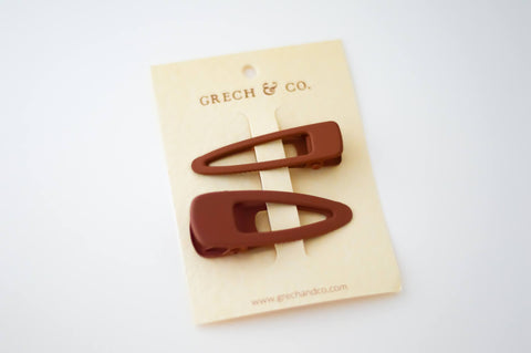 GRECH & CO Matte Clips Set of 2 - Rust (LAST ONE)