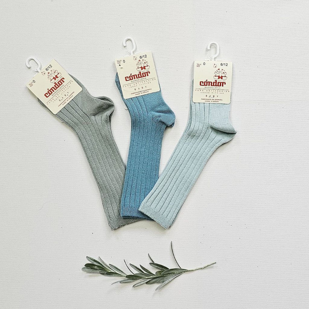 CONDOR SOCKS Ribbed Knee High in MIST 495