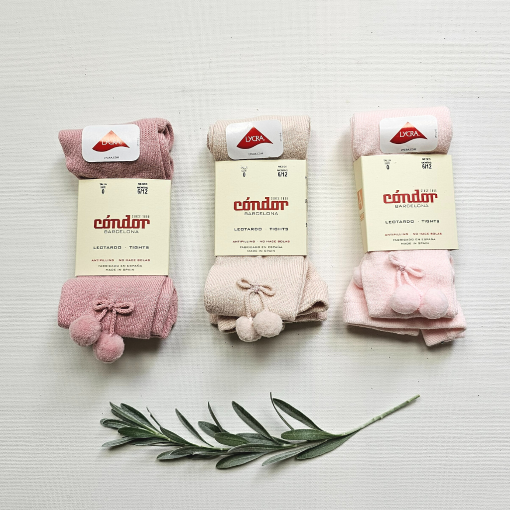 CONDOR TIGHTS Pom Poms in POWDER PINK 674