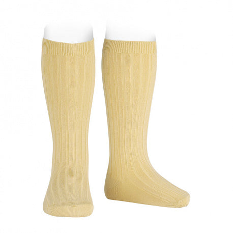 CONDOR SOCKS - Ribbed Knee-High in BANANA (611)