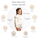 VICTORIA Frilled 'Alpaca' Cardigan - Cloud