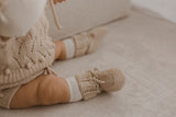 HEIRLOOM LACE 'Baby Alpaca' Booties - Linen