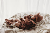 MIMI Frilled 'Alpaca' Baby Booties - Terracotta