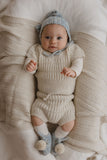 ARTEMIS 'Baby Alpaca' Vest - Linen & Cloud