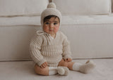 FAIR Pom 'Baby Alpaca' Hat - Dusty Blush & Cloud