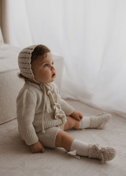VIVIENNE 'Baby Alpaca' Cardigan - Cloud