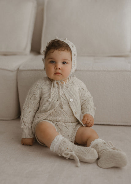 ETIENNE 'Baby Alpaca' Classic Cardigan - Cloud