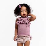 SOPHIA Frilled 'Pima Cotton' Top - Orchid