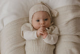 MAXIMUS 'Baby Alpaca' Bonnet - Linen & Cloud