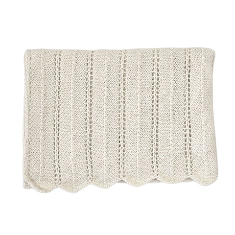 HEIRLOOM LACE 'Baby Alpaca' Blanket - Cloud