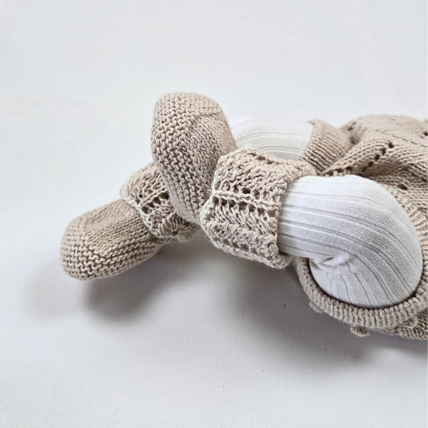 HEIRLOOM LACE 'Baby Alpaca' Booties - Linen