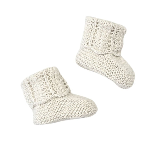HEIRLOOM LACE 'Baby Alpaca' Booties - Cloud