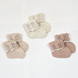 HEIRLOOM LACE 'Baby Alpaca' Booties - Dusty Blush