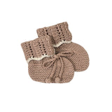 HEIRLOOM LACE 'Baby Alpaca' Booties - Dusty Blush
