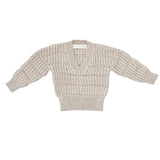ARTEMIS 'Baby Alpaca' Jumper - Linen & Cloud