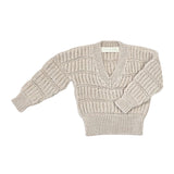 ARTEMIS 'Baby Alpaca' Jumper - Linen & Cloud