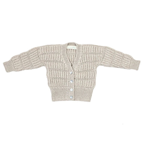 ARTEMIS 'Baby Alpaca' Cardigan - Linen & Cloud