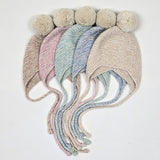 FAIR Pom 'Baby Alpaca' Hat - Dusty Blush & Cloud