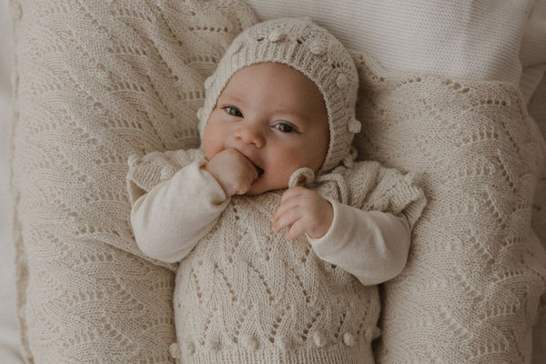 ETIENNE 'Baby Alpaca' Bonnet - Cloud