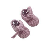 GET KNOTTED 'Alpaca' Baby Booties - Lavender Pink 0-6M (ONE OFF)