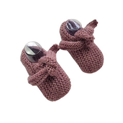 GET KNOTTED 'Alpaca' Baby Booties - Periwinkle