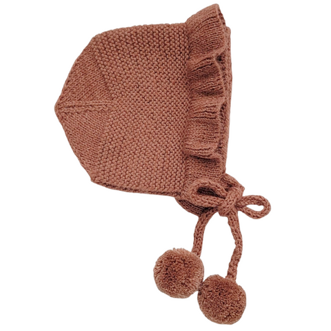 CHLOÉ Frilled 'Alpaca' Bonnet - Terracotta