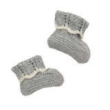 HEIRLOOM Lace 'Alpaca' Booties - Silver