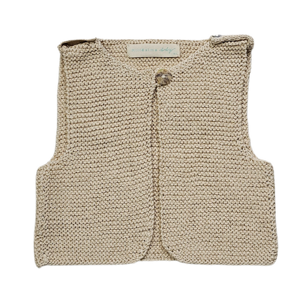 ATTICUS 'Pima Cotton' Vest - Linen