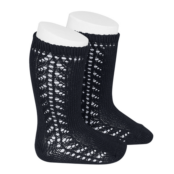 CONDOR SOCKS Side Lace Knee-High in EBONY (900) – Millésime Baby