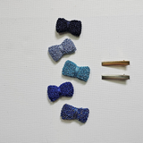 SERAPHINA 'Sparkly' Metallic Hair Clip - Mini / Various Blue Shades