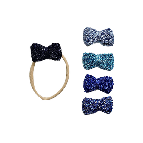 SERAPHINA ' Sparkly' Hairband - Mini / Various Blue Shades