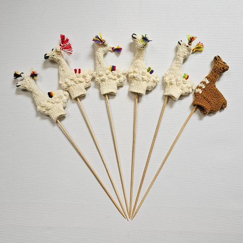 ANIMAL FINGER PUPPETS (LOT 3) - Hand Knitted in Pima Cotton